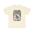 Anatomical Rib Cage Birdcage Shirt, Victorian Engraving Art Tee, Surreal Skeleton Bird Illustration, Dark Academia Gift, Unisex Heavy Cotton