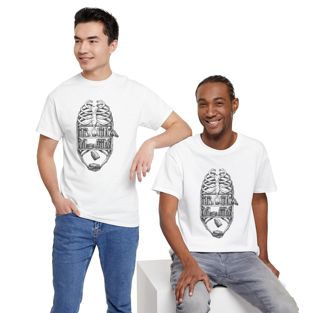 Skull & Cityscape T-Shirt — Urban Anatomy Graphic Tee