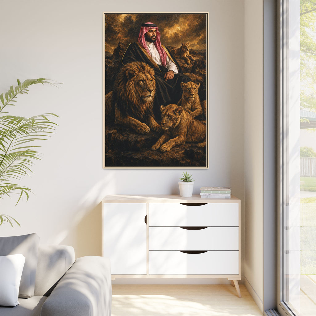 Regal Desert Sheikh Canvas — Framed Matte Wall Art