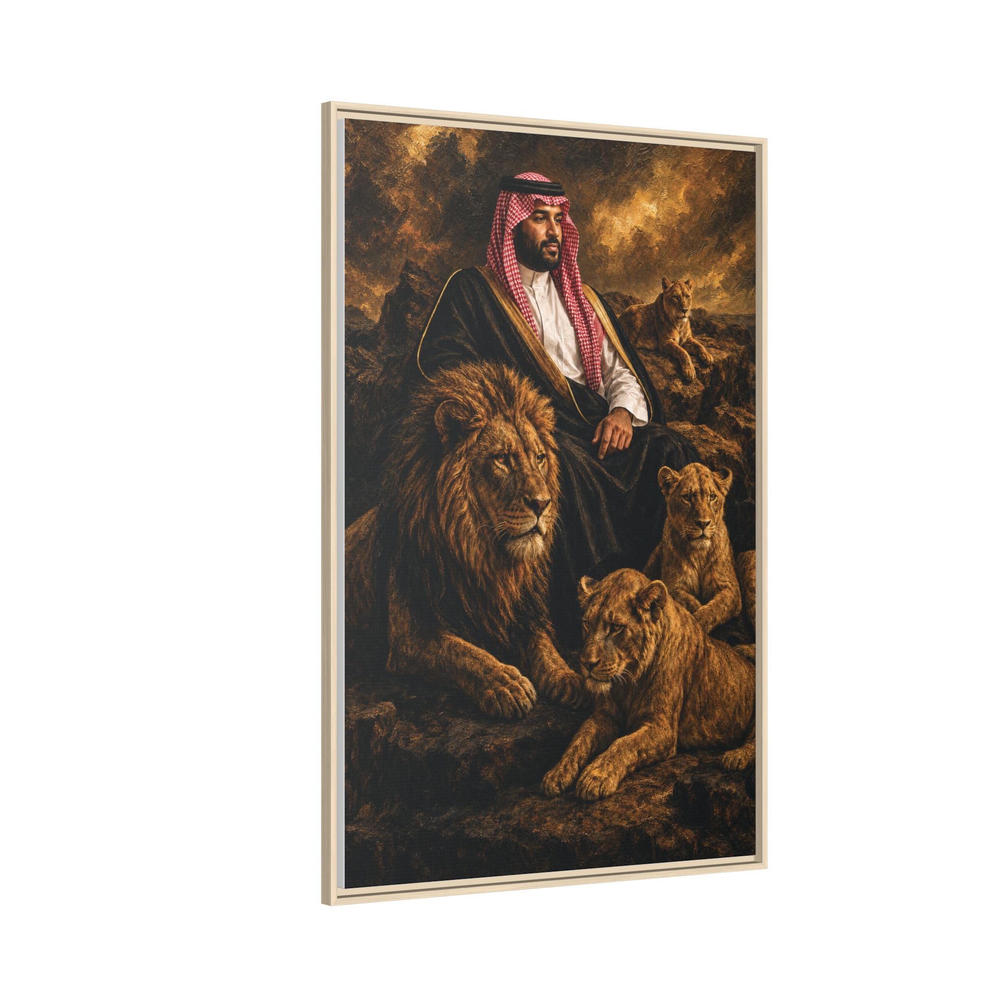 Regal Desert Sheikh Canvas — Framed Matte Wall Art