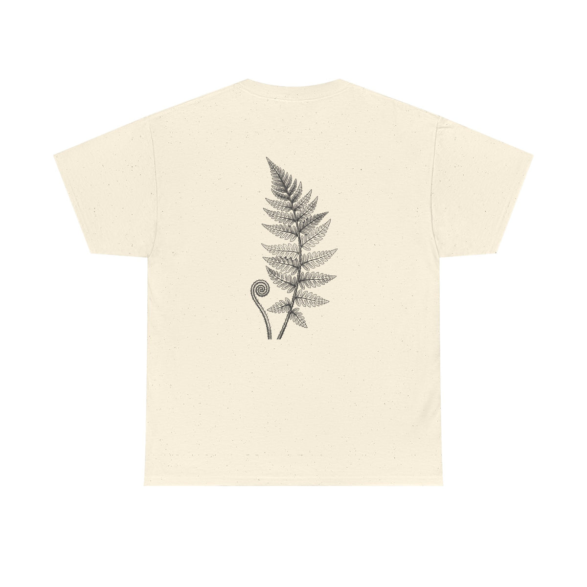 Fern Print T‑Shirt — Minimal Botanical Tee (Back Graphic)