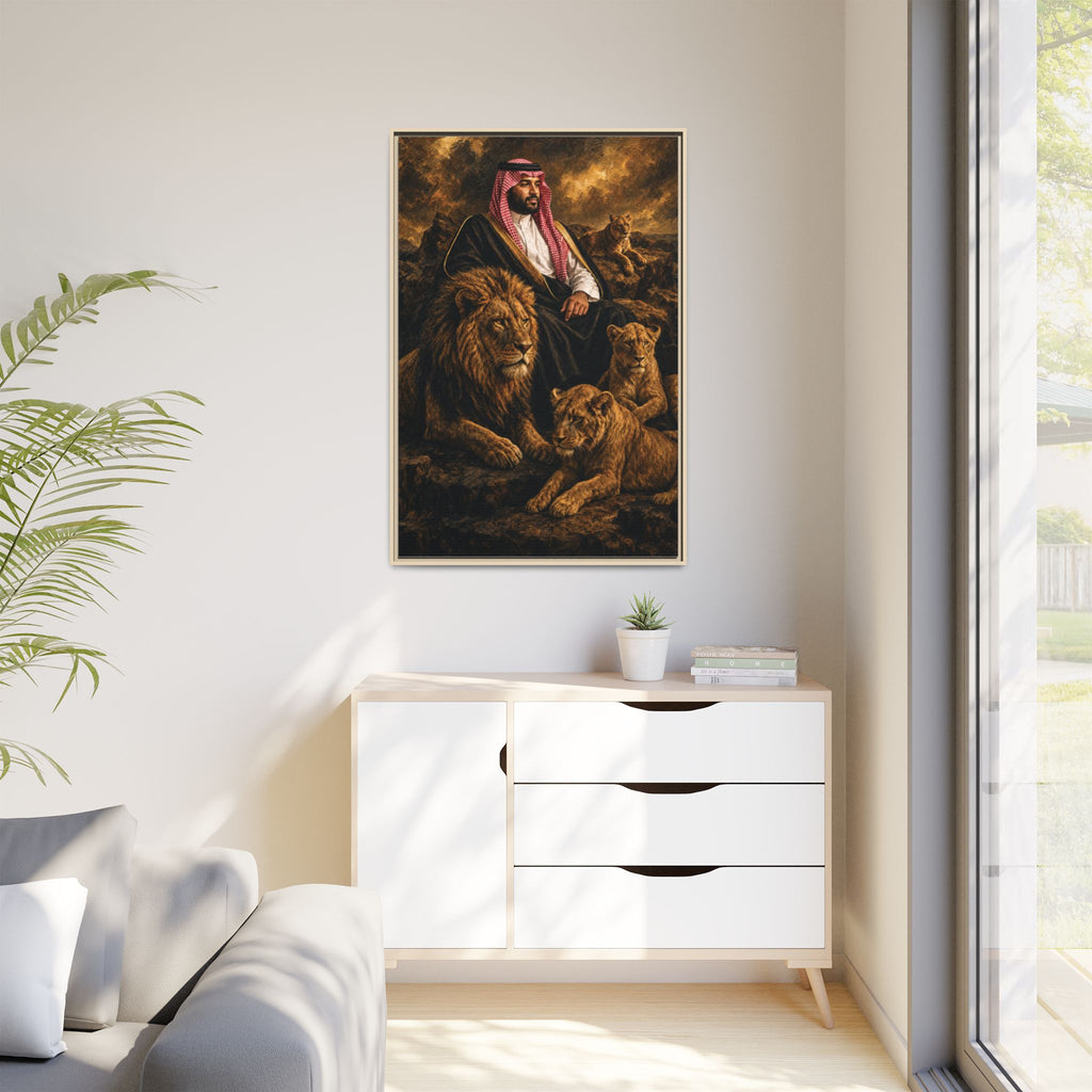 Regal Desert Sheikh Canvas — Framed Matte Wall Art