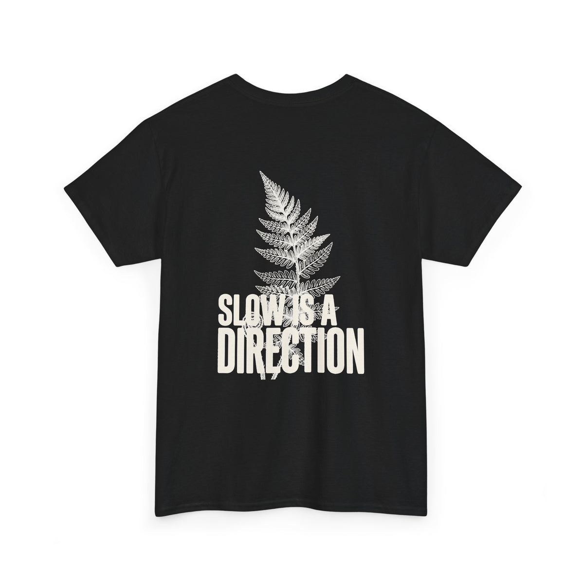 Fern Graphic T-Shirt — 'Slow Down & Direction' Vintage Nature Tee