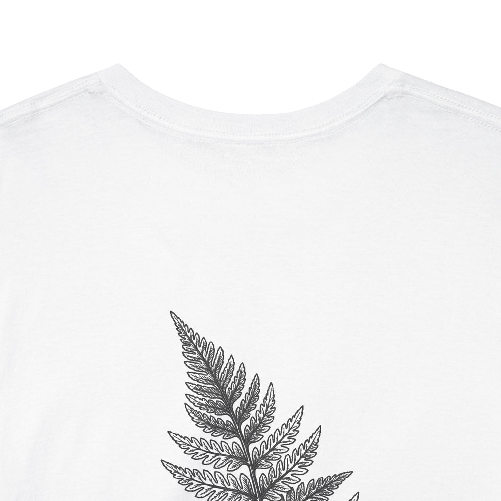 Fern Print T‑Shirt — Minimal Botanical Tee (Back Graphic)
