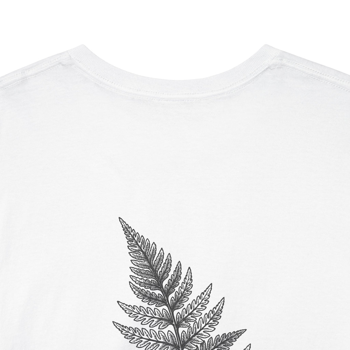 Fern Print T‑Shirt — Minimal Botanical Tee (Back Graphic)