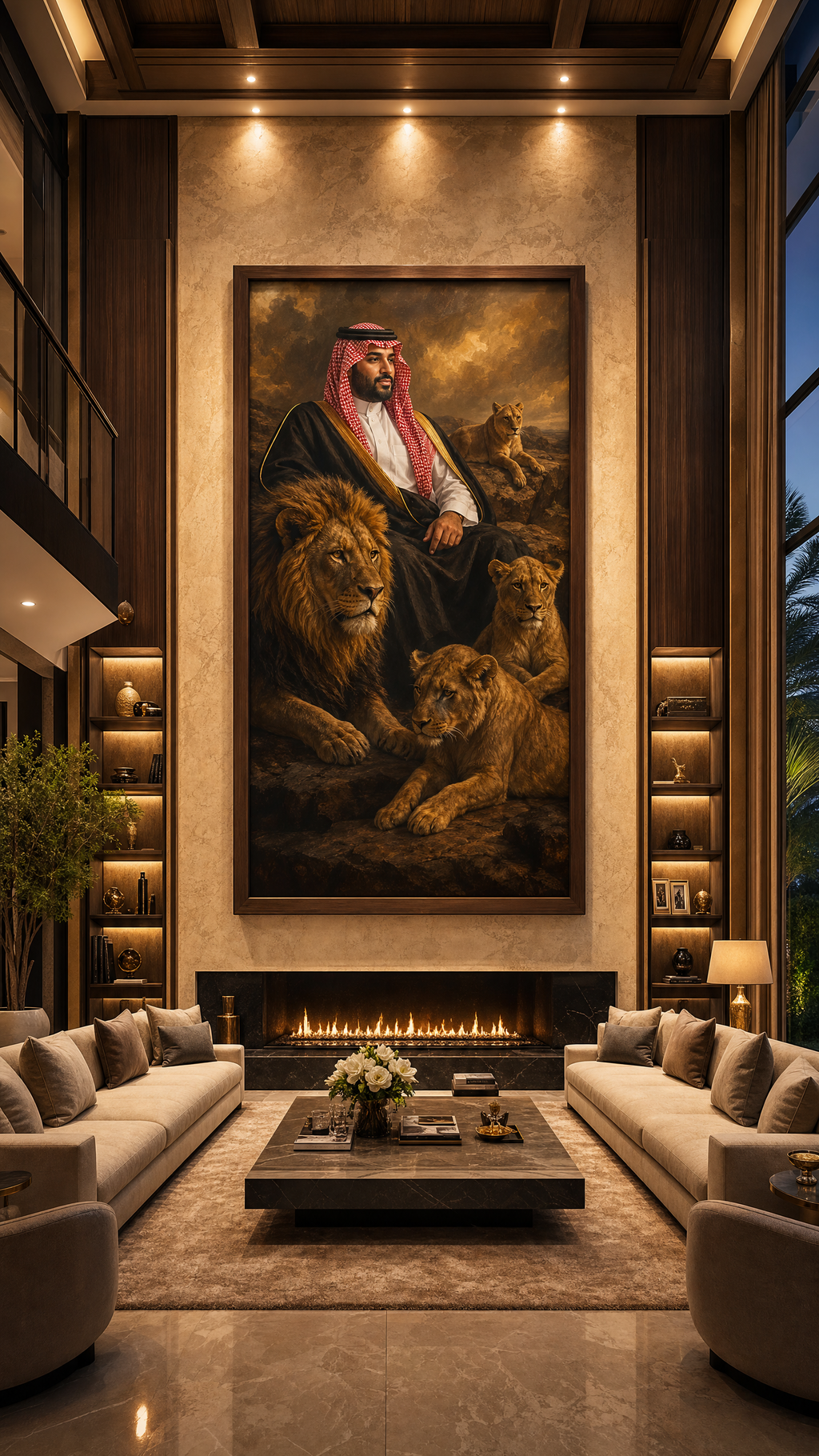 Regal Desert Sheikh Canvas — Framed Matte Wall Art