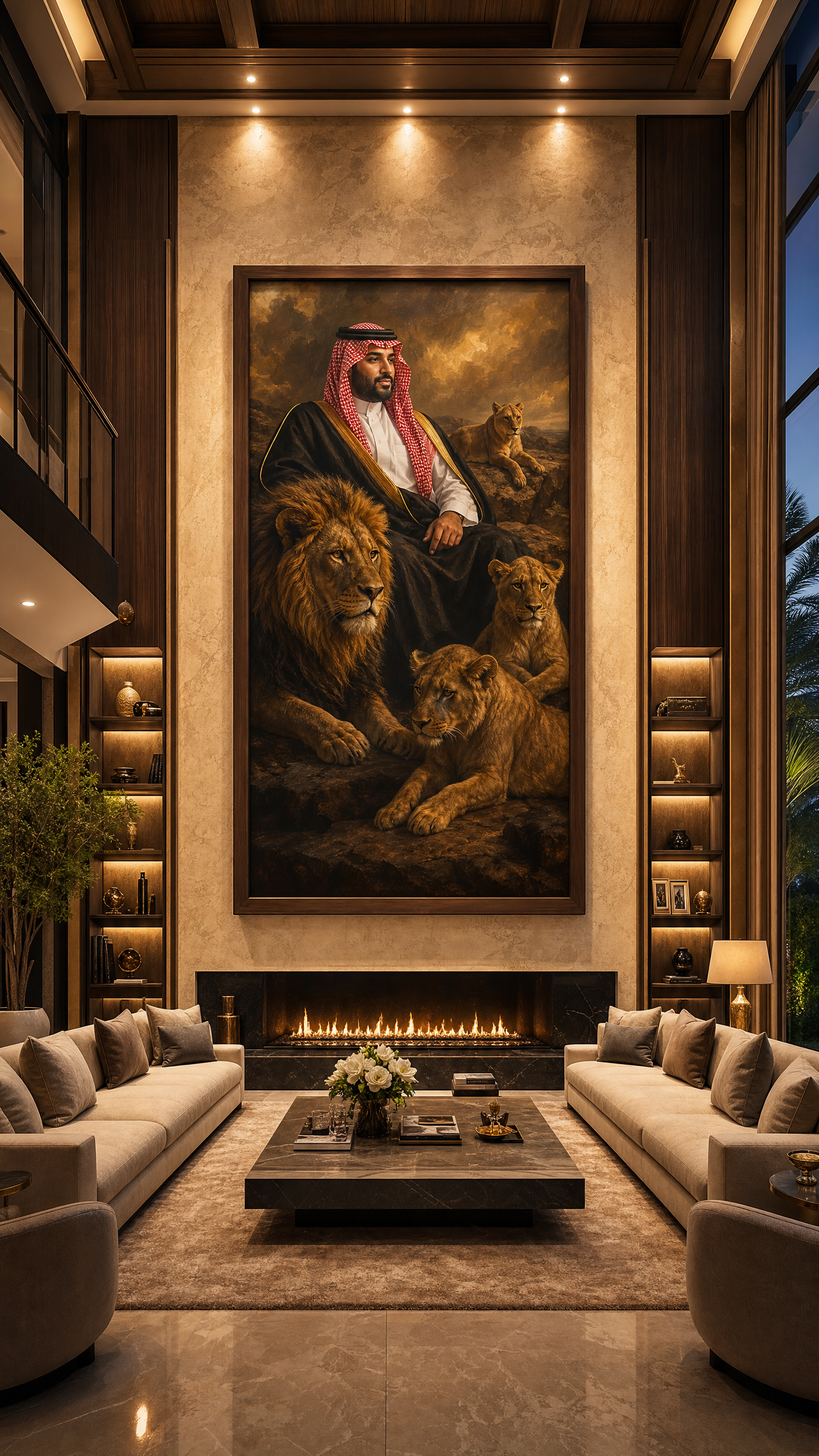 Regal Desert Sheikh Canvas — Framed Matte Wall Art