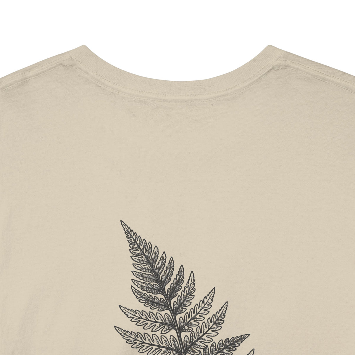 Fern Print T‑Shirt — Minimal Botanical Tee (Back Graphic)
