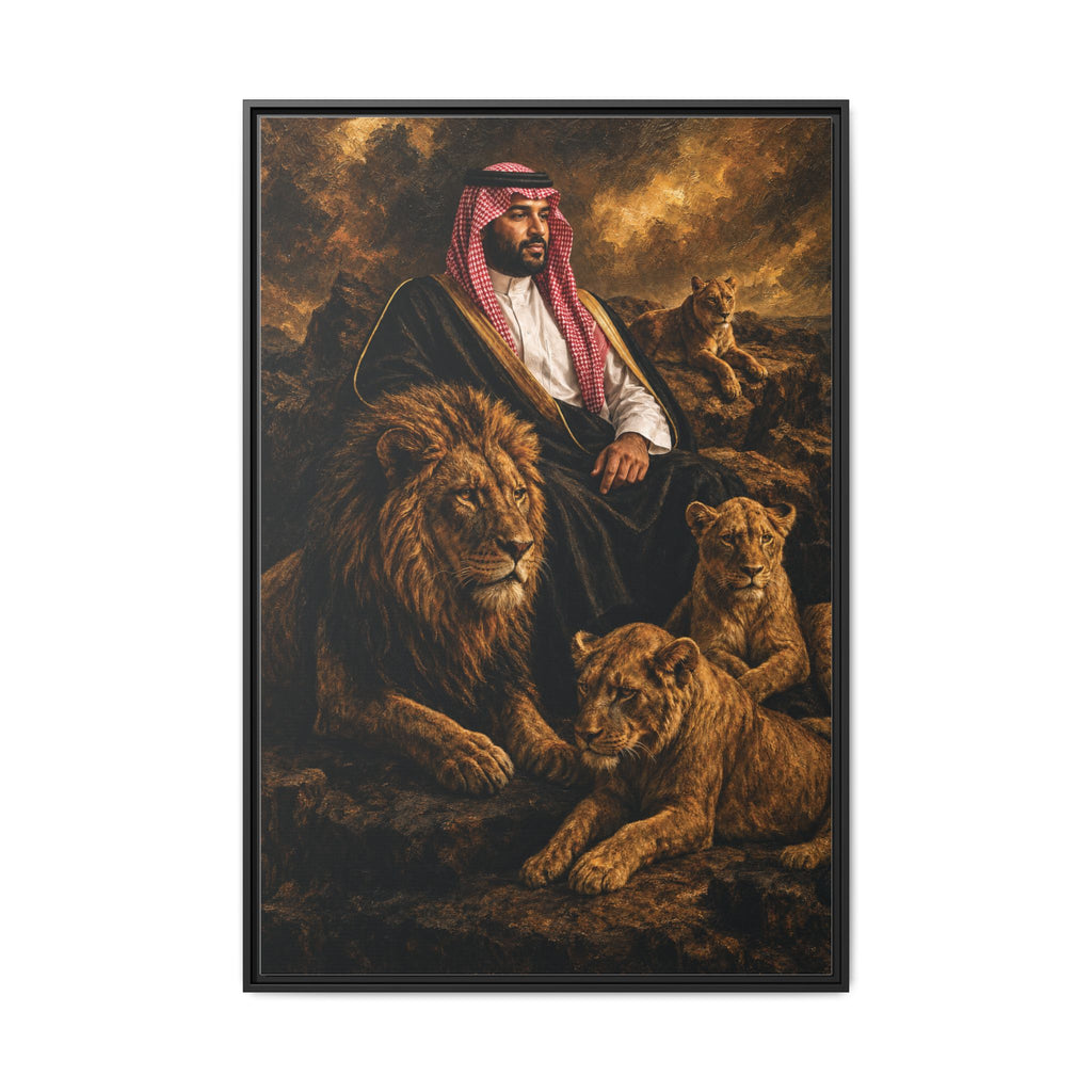 Regal Desert Sheikh Canvas — Framed Matte Wall Art