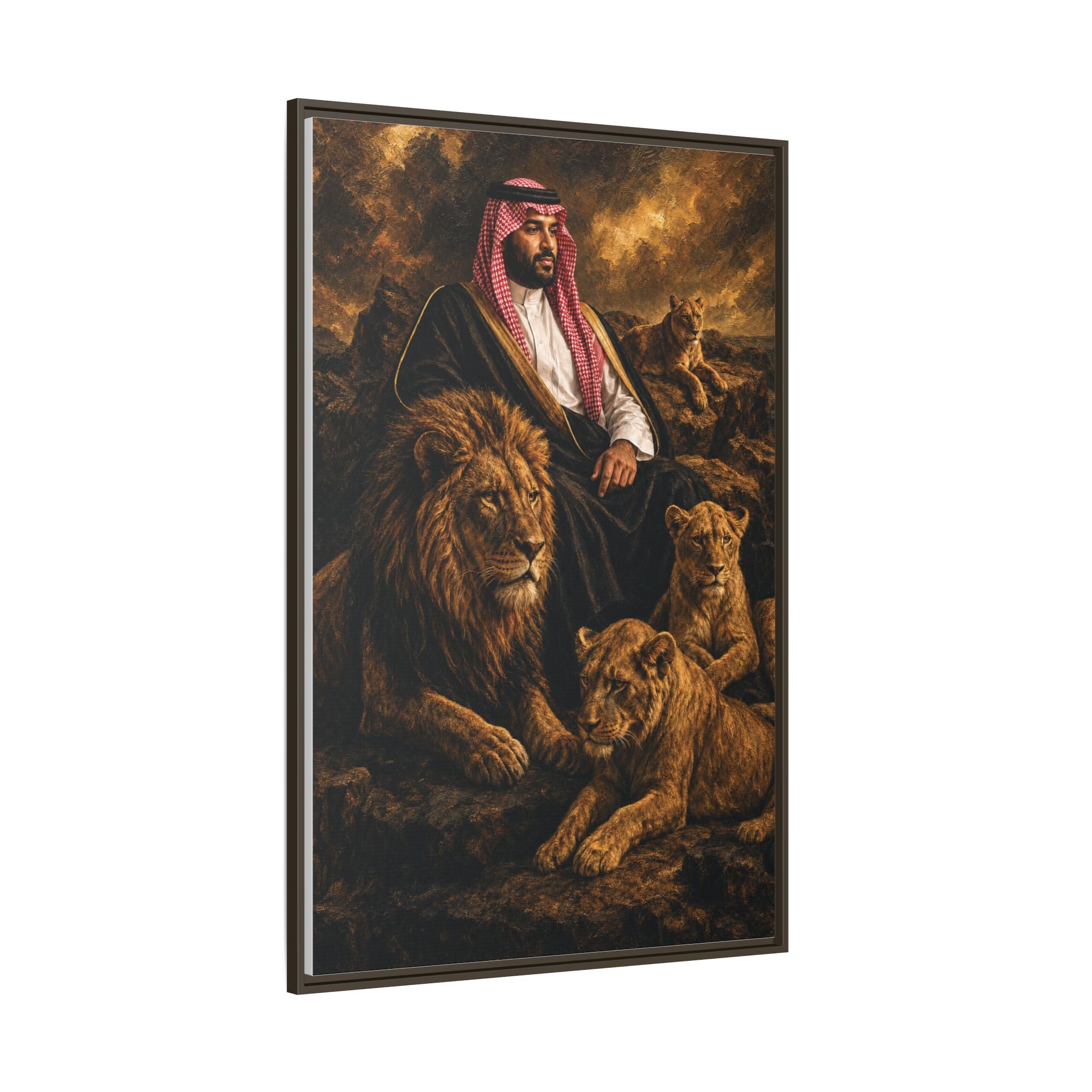 Regal Desert Sheikh Canvas — Framed Matte Wall Art