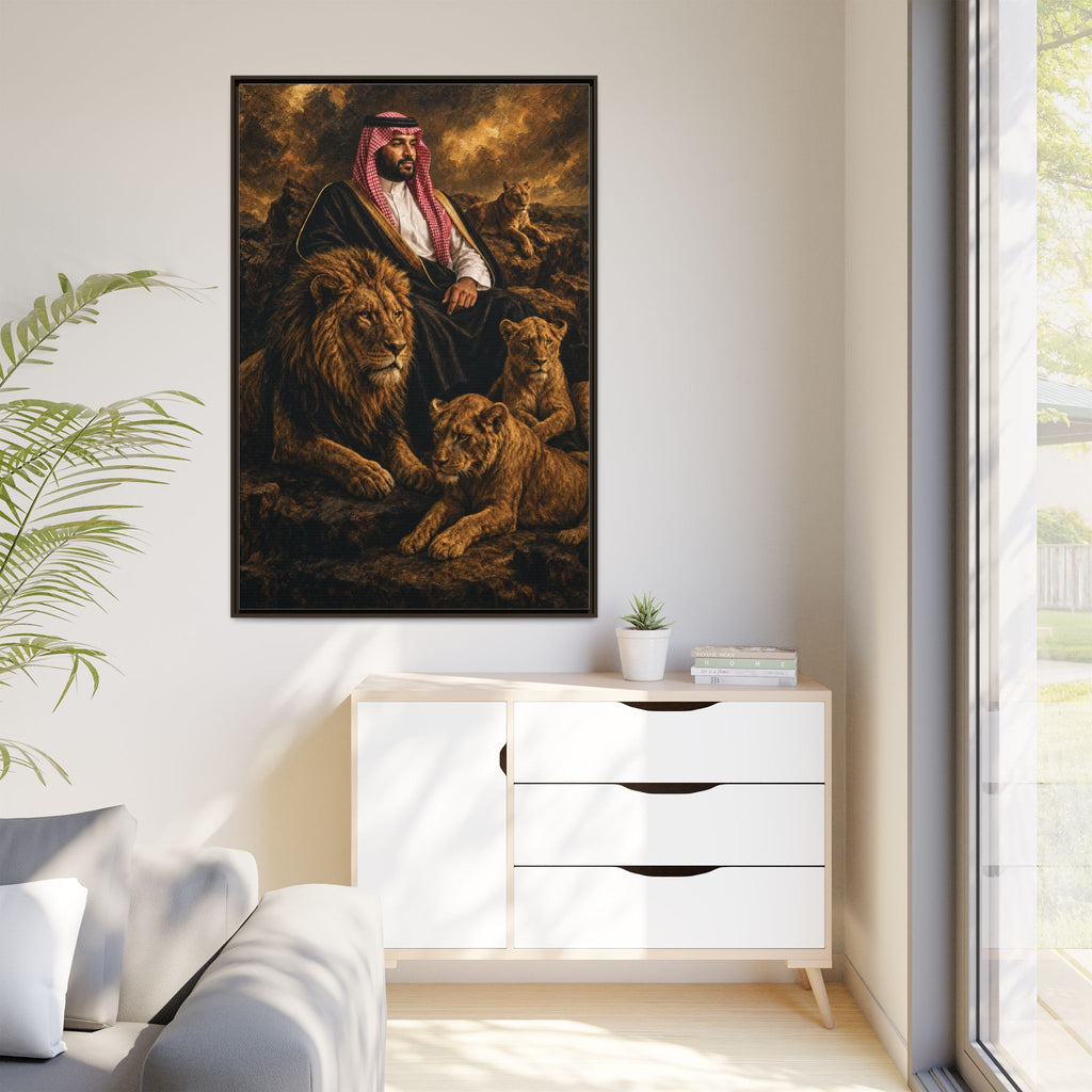 Regal Desert Sheikh Canvas — Framed Matte Wall Art