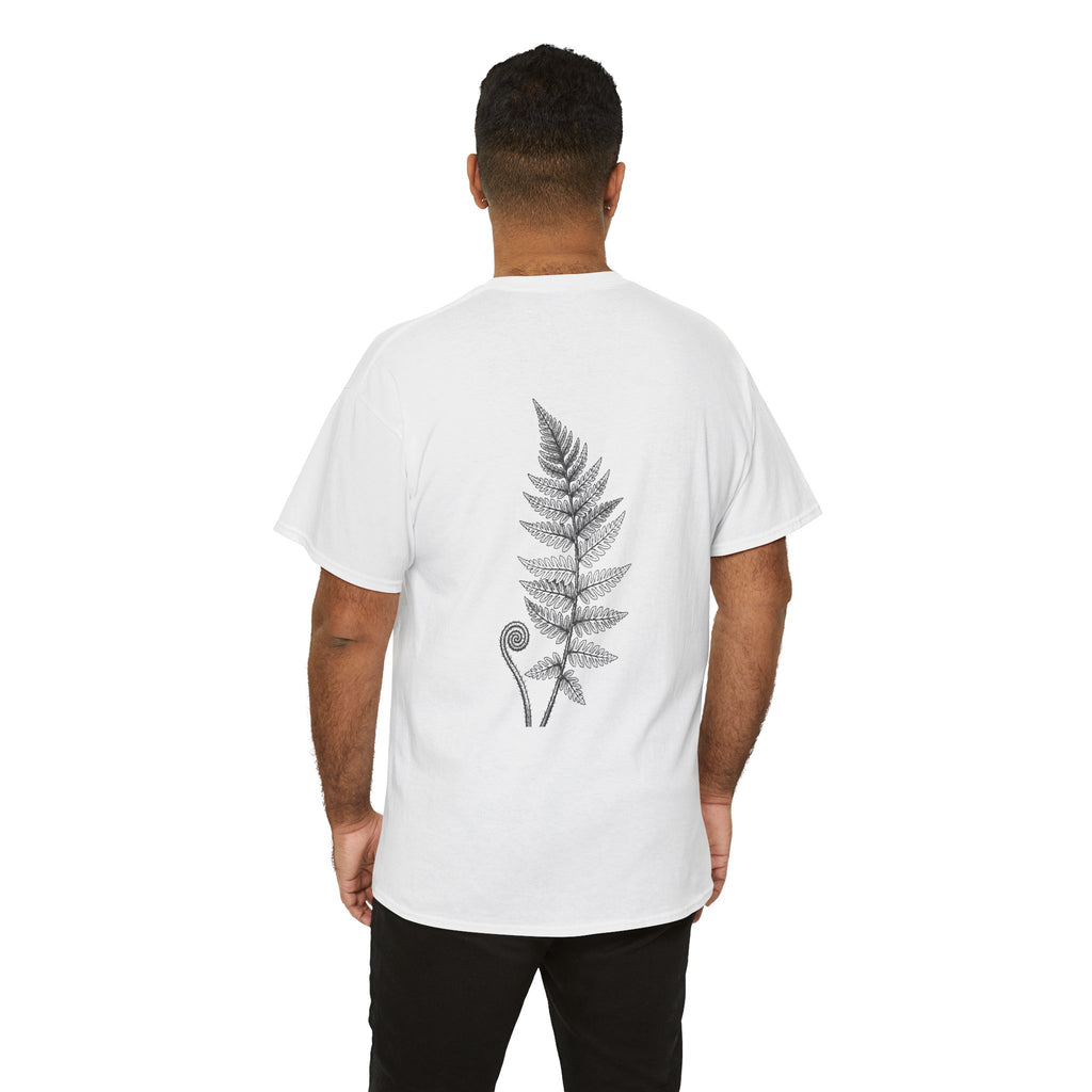Fern Print T‑Shirt — Minimal Botanical Tee (Back Graphic)