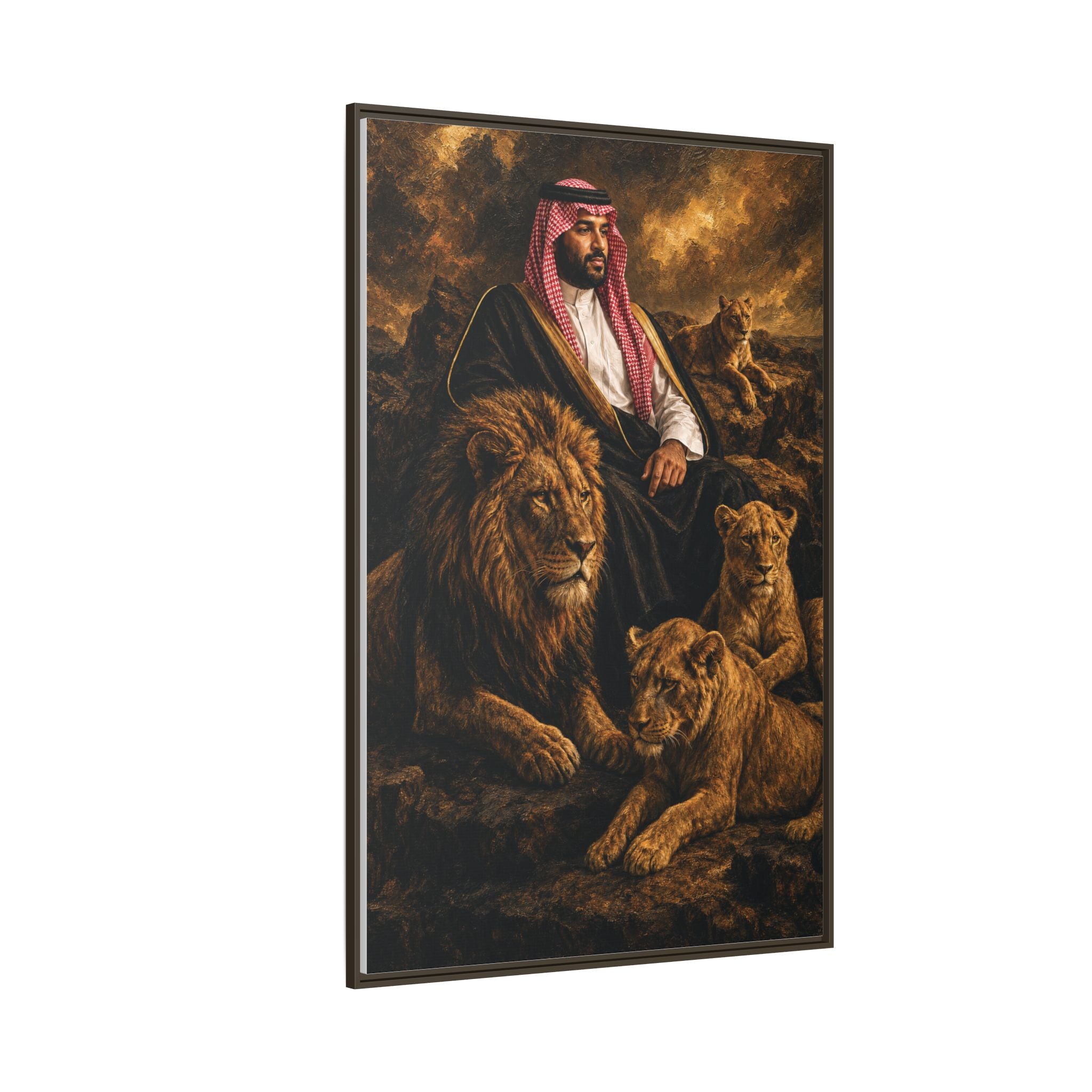 Regal Desert Sheikh Canvas — Framed Matte Wall Art