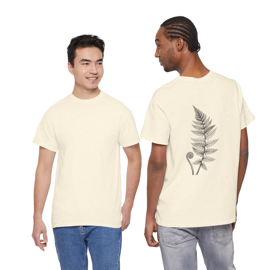 Fern Print T‑Shirt — Minimal Botanical Tee (Back Graphic)
