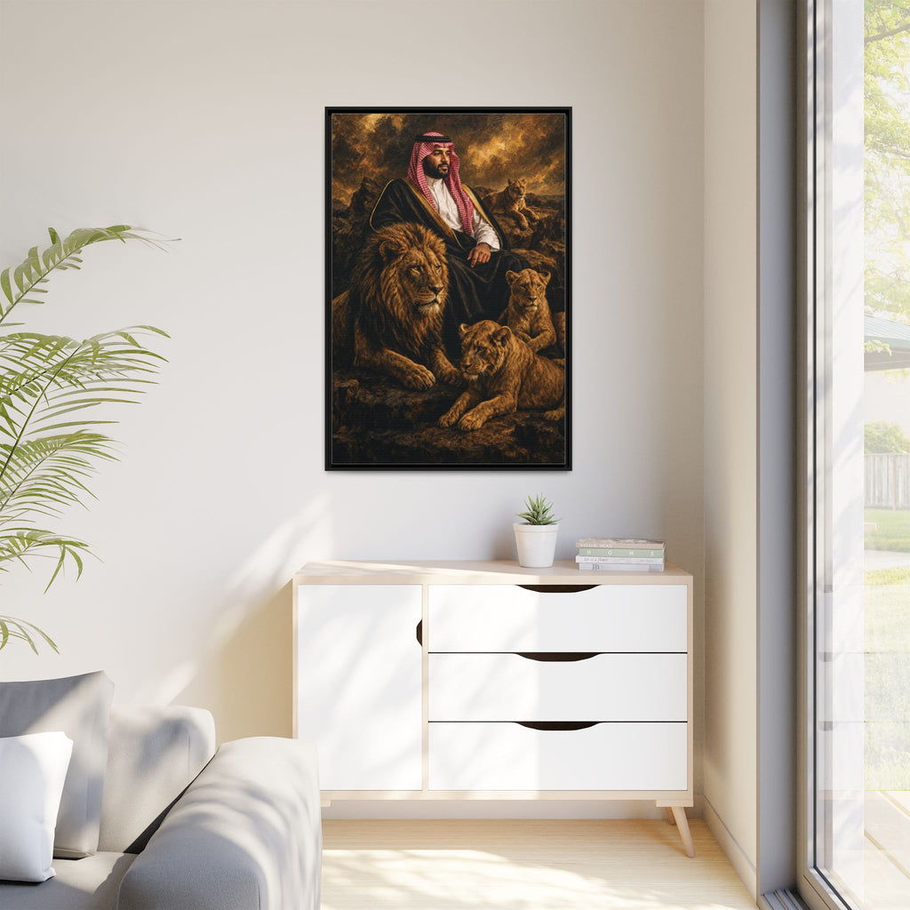Regal Desert Sheikh Canvas — Framed Matte Wall Art
